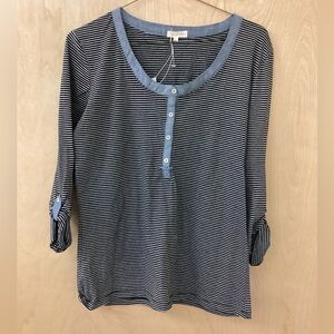 Thyme & Honey Striped Blue Women's Top